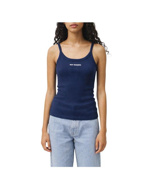 Tank Top in cotone Blue navy RND90299CR76XXXX C0048 ROY ROGER'S 