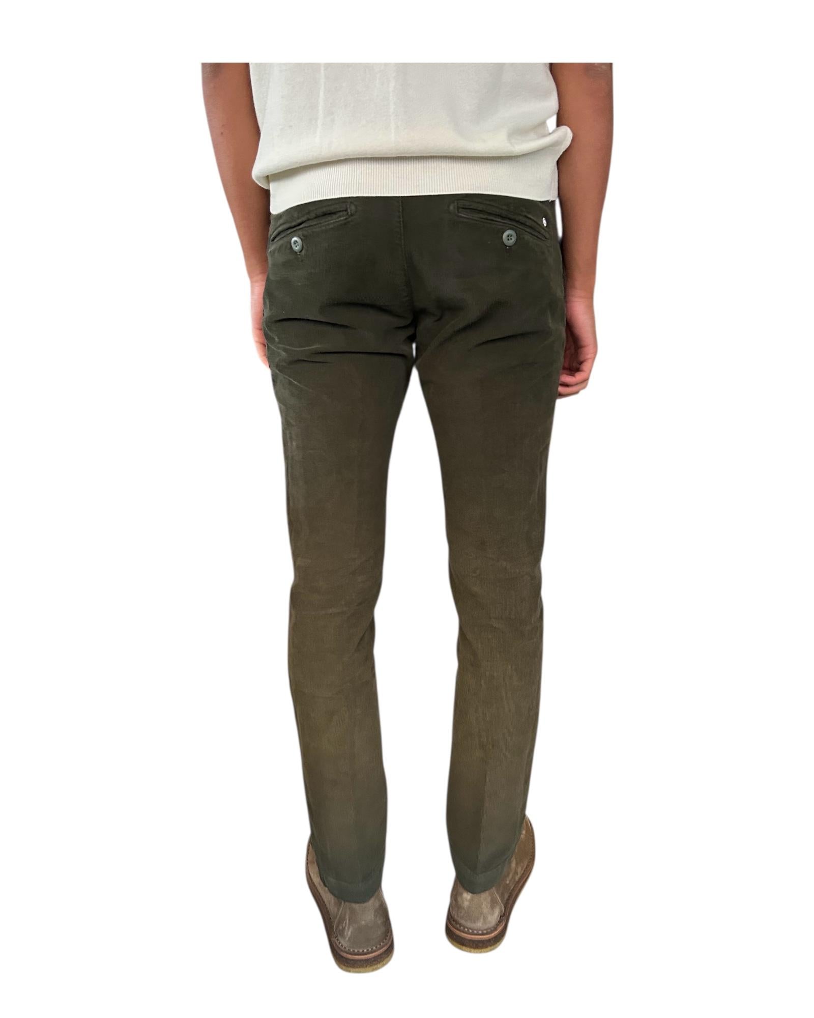 Pantalone Soho velluto mille righe Army 005 SOHO VELVET ARMY MODFITTERS 