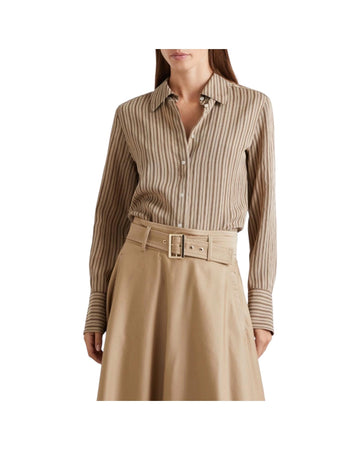 Camicia in viscosa riga Testa di moro FOLK 001 MARELLA 