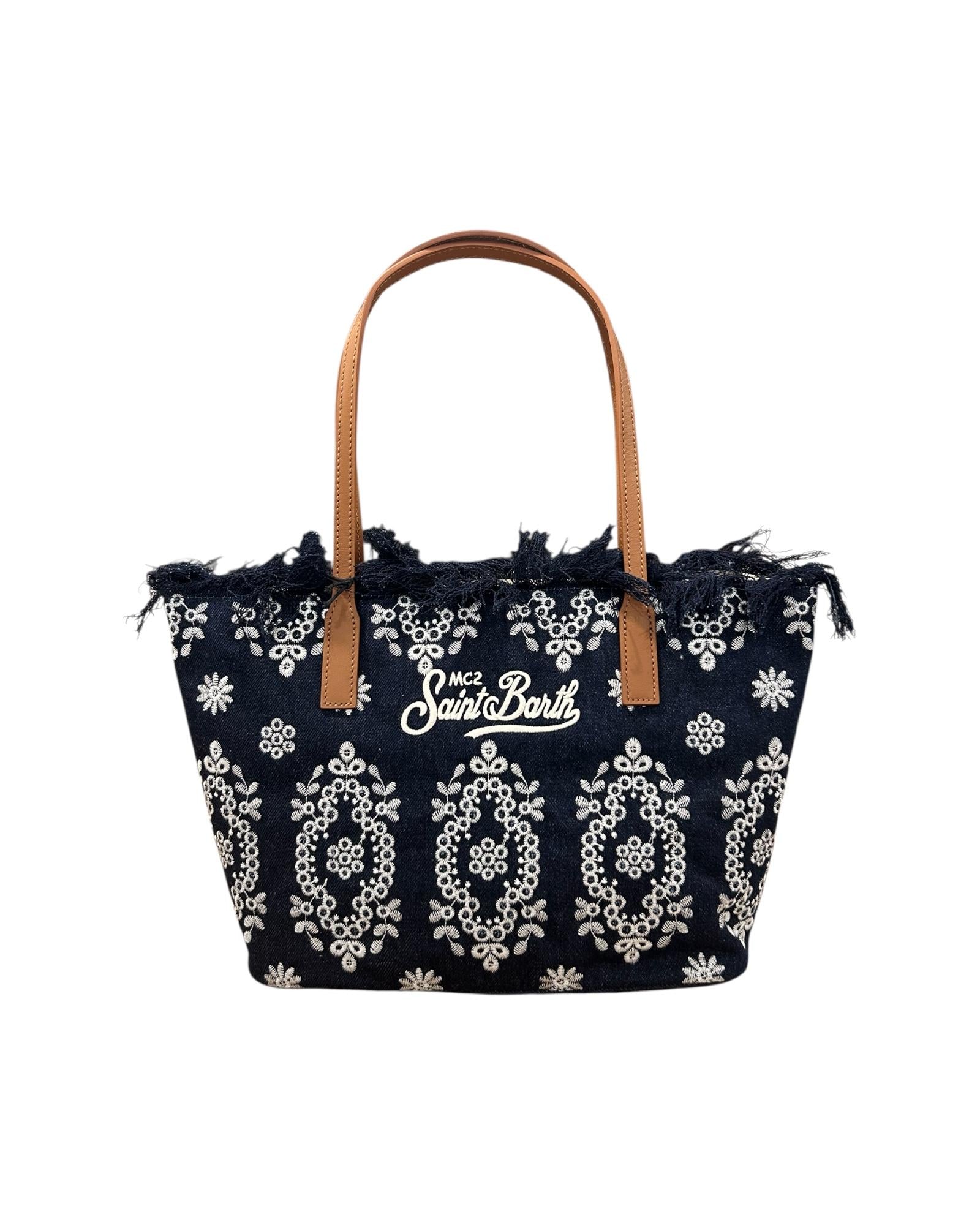 City Bag in canvas Denim dark CBMF001 01773L MC2 SAINT BARTH