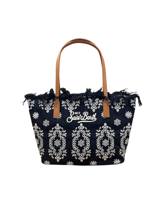 City Bag in canvas Denim dark CBMF001 01773L MC2 SAINT BARTH 
