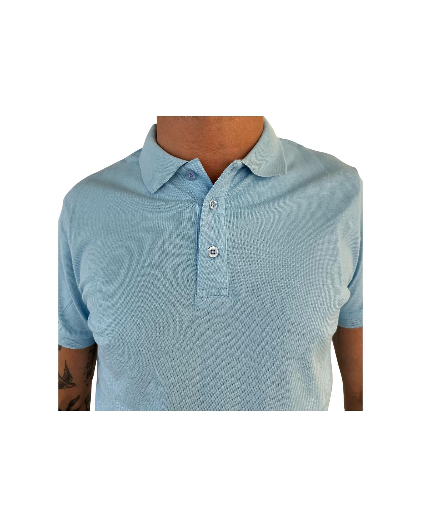 Polo in cotone Celeste POLO COTONE CELESTE RE.VI.VAL 