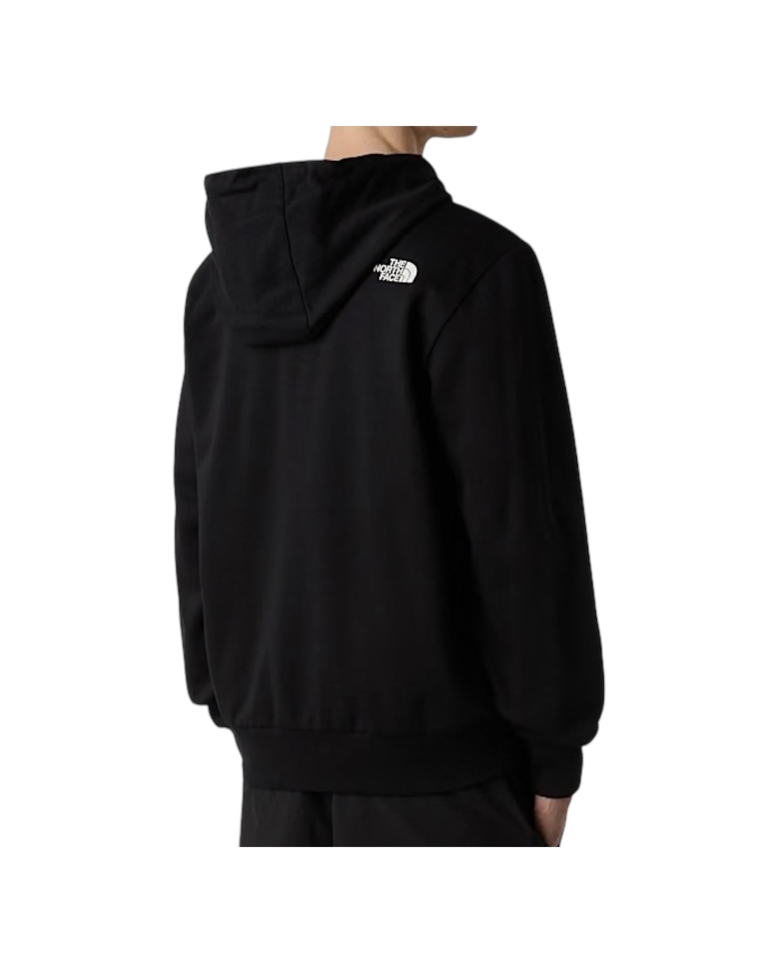 Felpa con cappuccio e cerniera integrale Simple Dome Black NF0A89FD BLACK THE NORTH FACE 