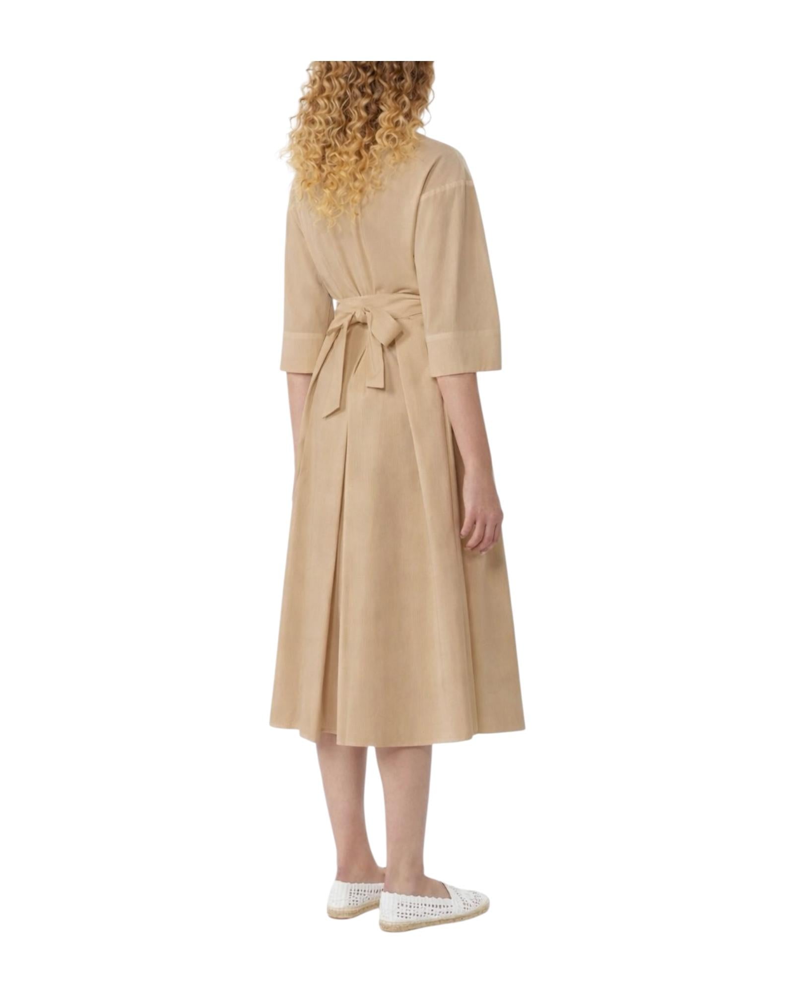 Abito chemisier midi in popeline di cotone Nocciola PADANA 035 MAX MARA WEEKEND 