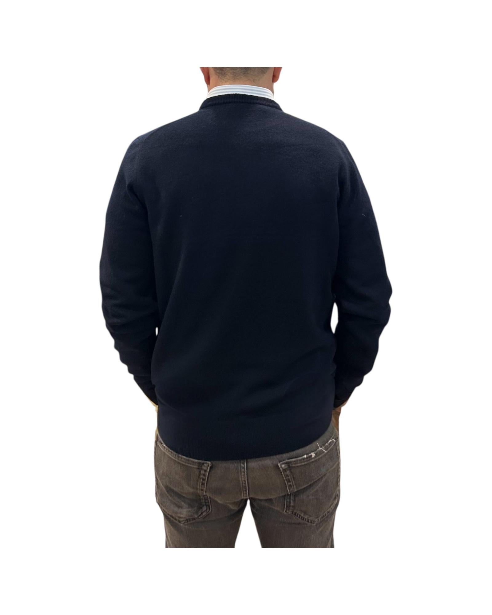 Maglione in cashmere Blu navy 87100 135 CAVALIERI MILANO 