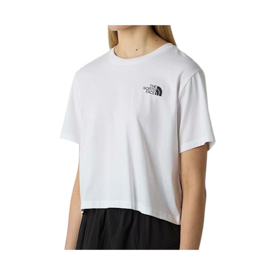 T-shirt Crop Simple Dome White NF0A87U4 WHITE THE NORTH FACE 