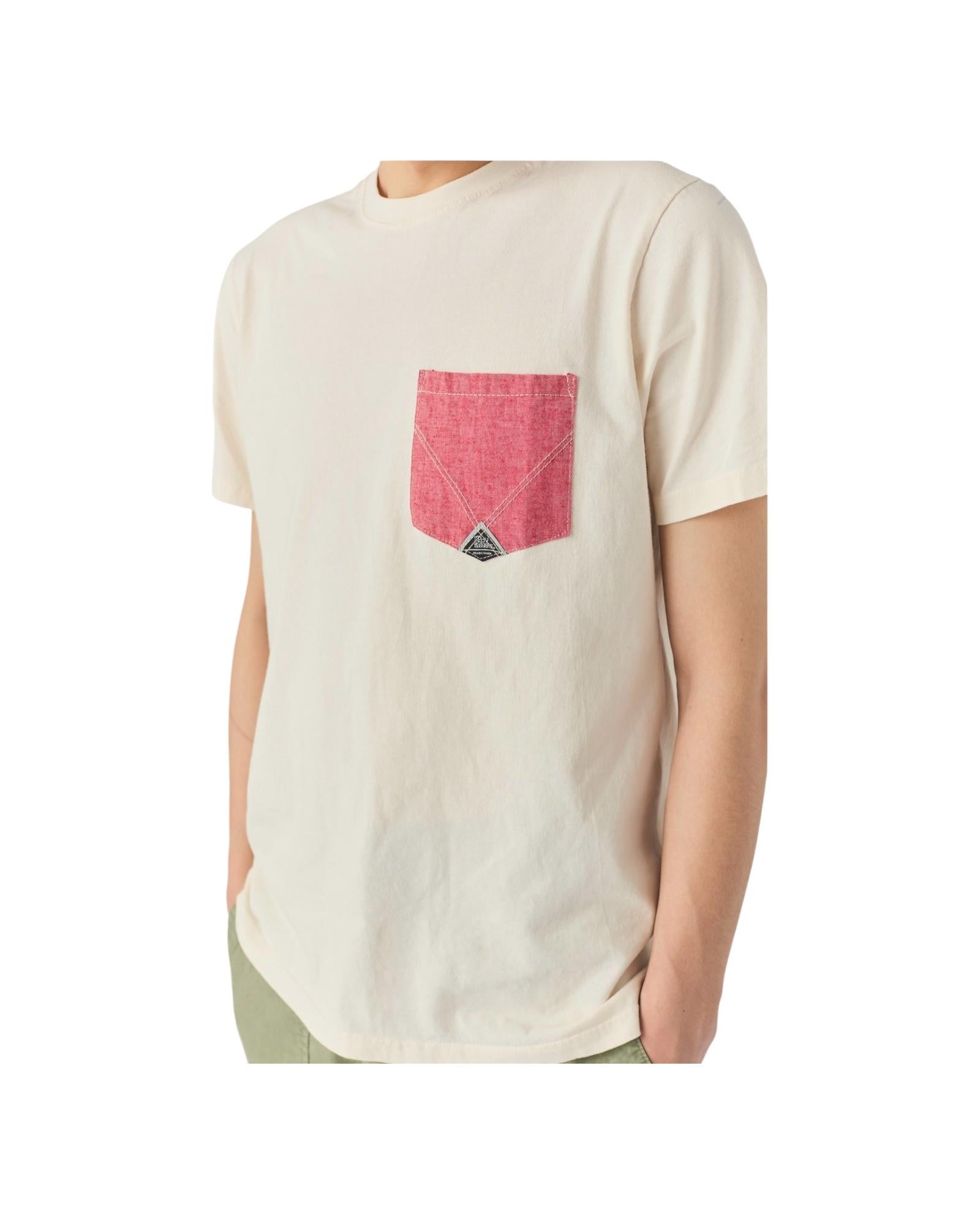 T-shirt pocket in jersey di cotone buter coral RRU90172CA16XXXX C0399 ROY ROGER'S 