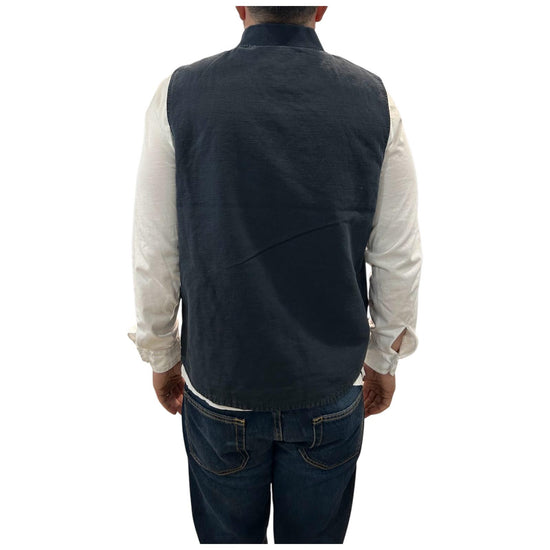 Gilet misto lino Navy 6511 NAVY BL'KER 