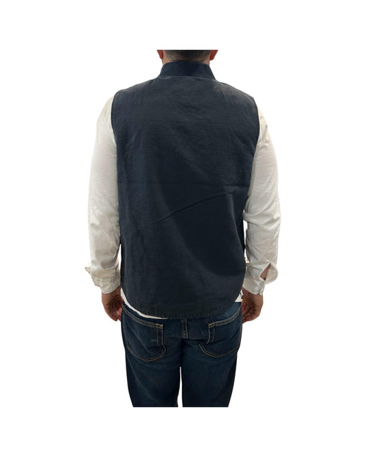 Gilet misto lino Navy 6511 NAVY BL'KER 