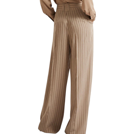 Pantalone palazzo in viscosa riga Testa di moro ORDINE 001 MARELLA 