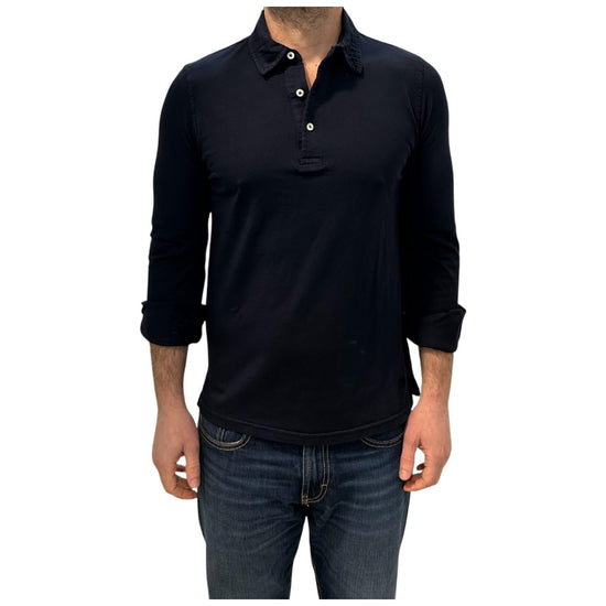 Polo con bottoni manica lunga Navy 2503 NAVY BL'KER 