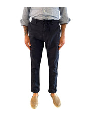 Pantalaccio misto lino Blu