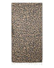 Foutas beach towel in leopard animalier jacquard cotton.