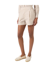 Short a righe Beige
