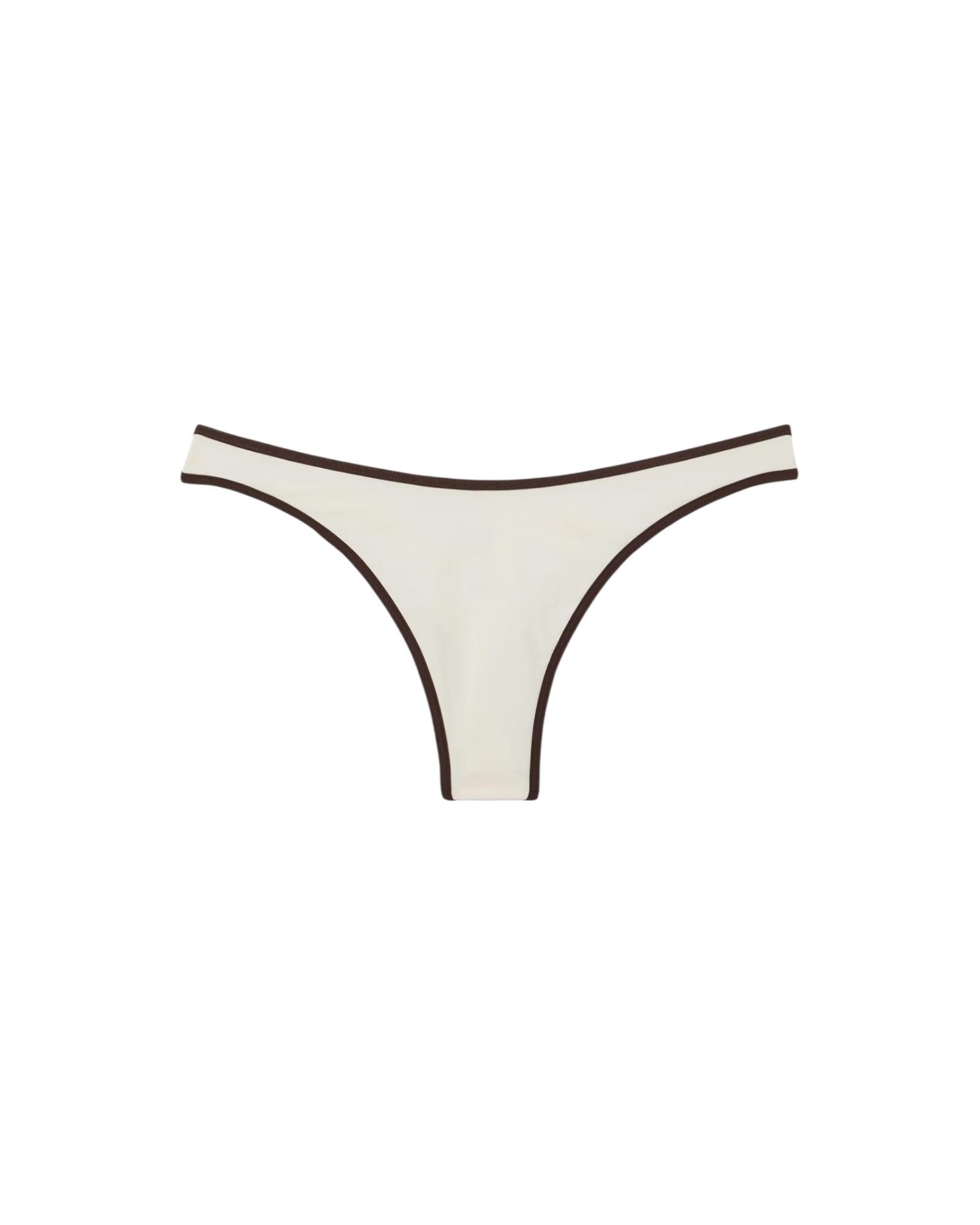 Slip Panna con profili marroni NAO0005 01600L MC2 SAINT BARTH 