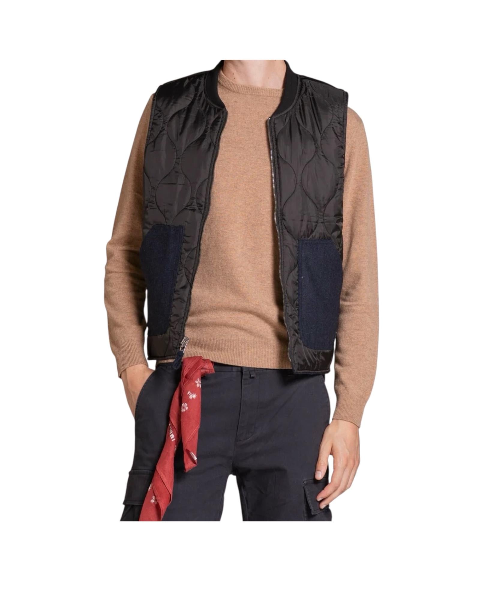 Gilet Martin reverse mixed wool Blue MARTIN MWBC27 IMPURE 