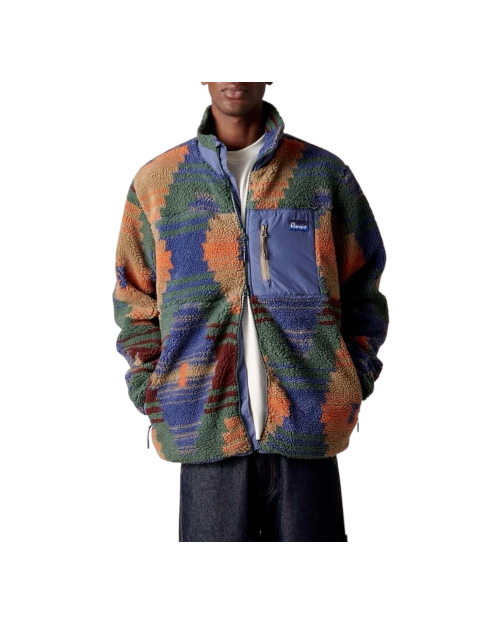 Giacca in pile Rum raisin PFD0661 LEAD GRAY PEnfield 