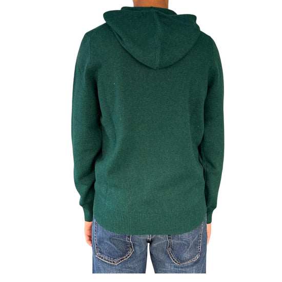 Maglione con cappuccio in lambswool British Green MAH0002 00026I MC2 SAINT BARTH 