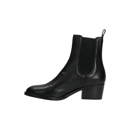 Stivaletto texano in vera pelle Nero TEXANO NERO NERO Duccio del duca 