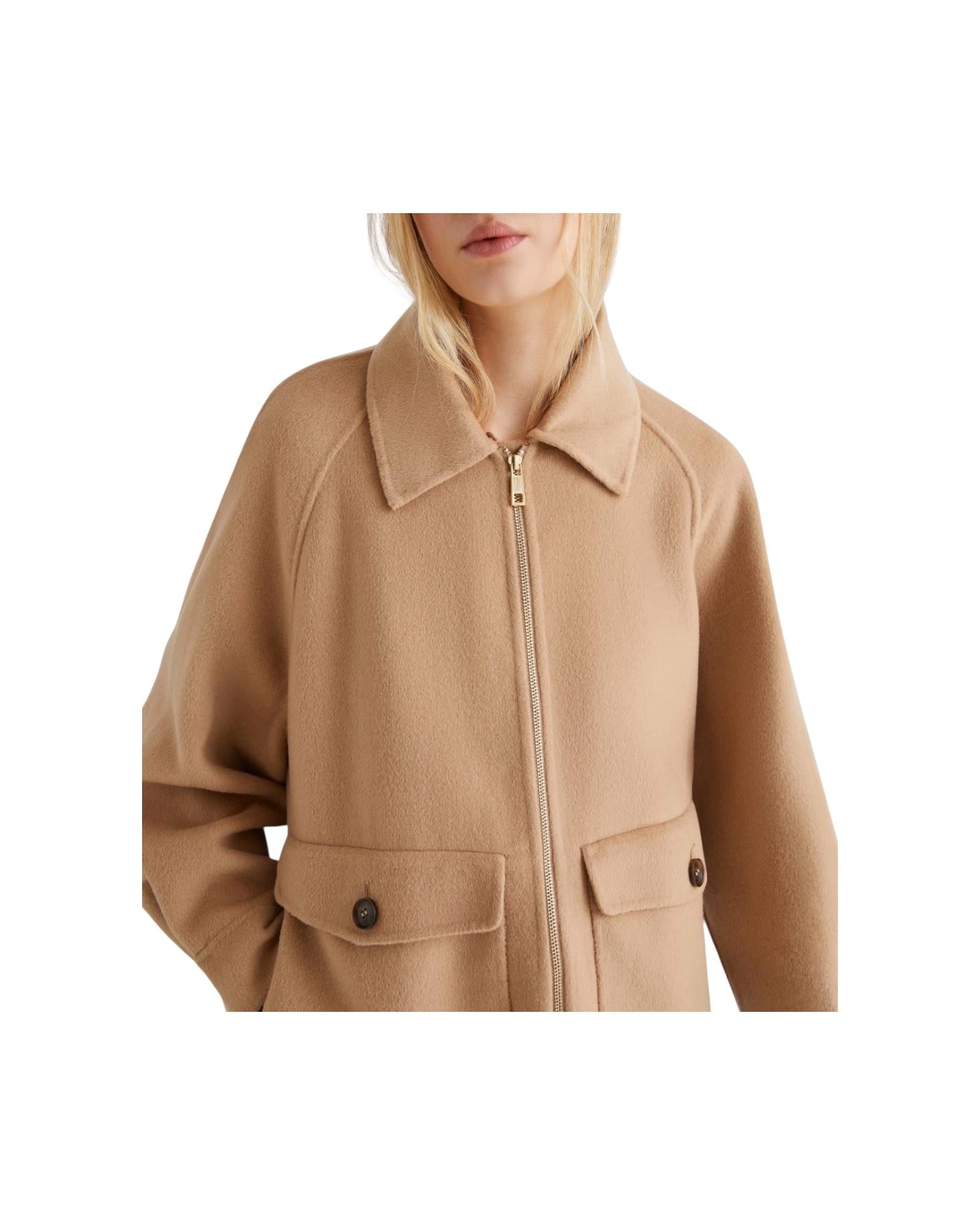 Giaccone in double di misto lana Cammello GETTONE 001 MARELLA 