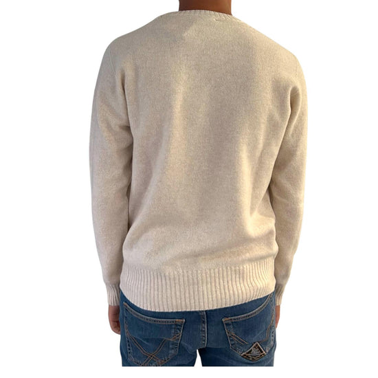Maglione girocollo in lana merino Naturale 12580 124 RETOIS 