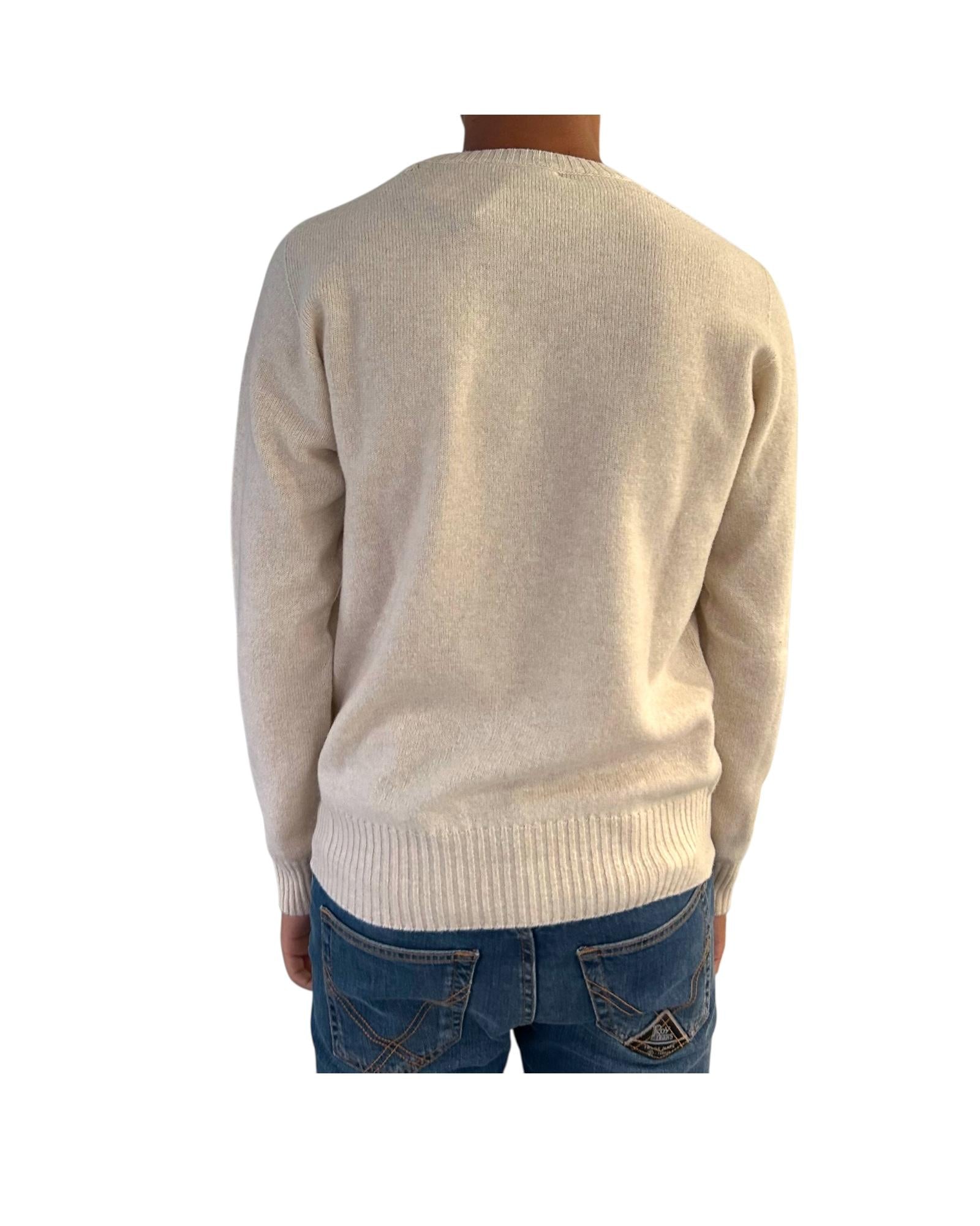 Maglione girocollo in lana merino Naturale 12580 124 RETOIS