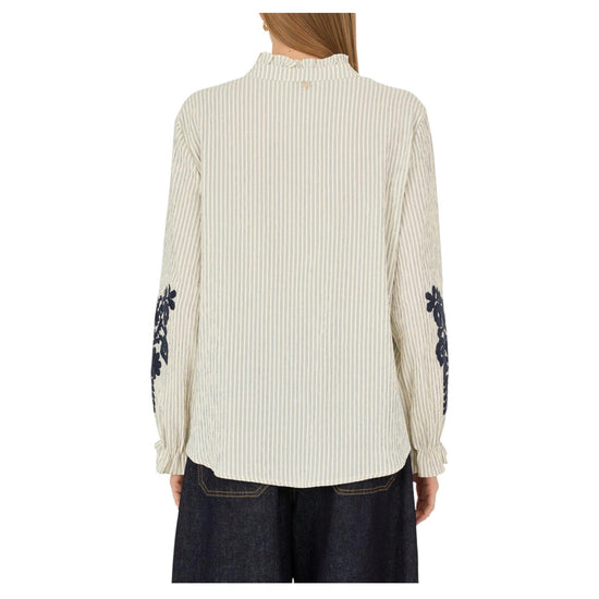Camicia con ricamo floreale D39V1111 FANTASIA SOUVENIR 