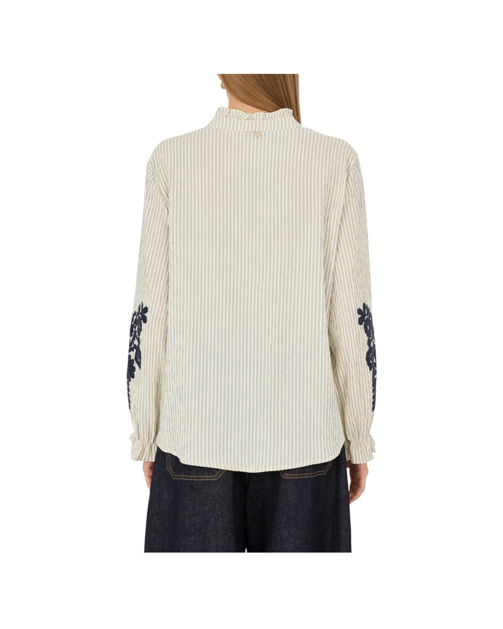 Camicia con ricamo floreale D39V1111 FANTASIA SOUVENIR 