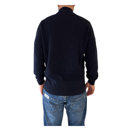 Maglione collo alto misto lana e cashmere Blu 0021 23 WOOL&CO 