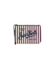 Aline striped denim effect clutch bag