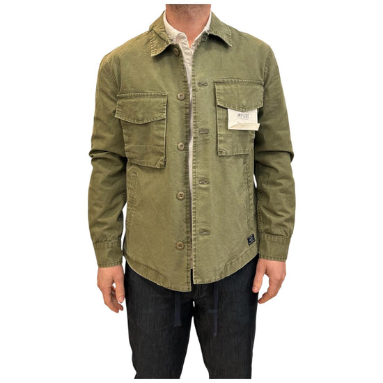 Overshirt in cotone Wash Military green GATOR SLBC03 IMPURE 