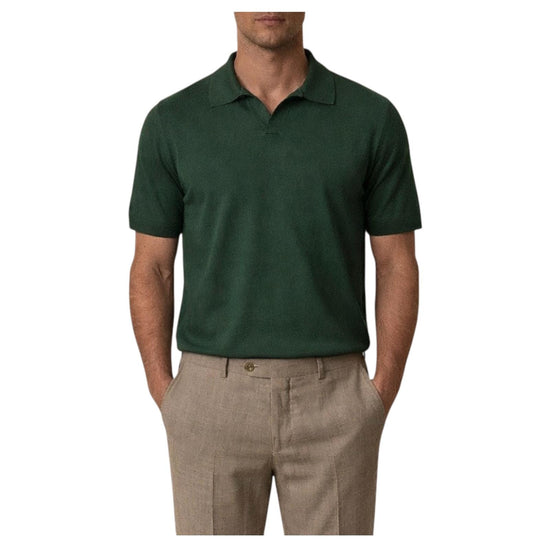 Polo senza bottoni Verde M5425 VERDE +39MAsq 