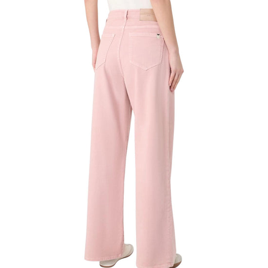 Pantalone Wide leg in drill di cotone Rosa MEDINA 005 MAX MARA WEEKEND 