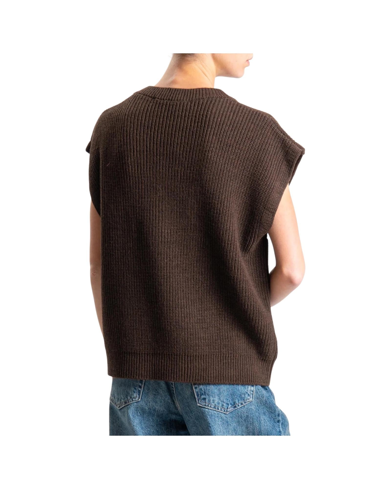 Gilet scollo a V costa inglese Testa di moro LFP P050 TESTA DI MORO haveone 