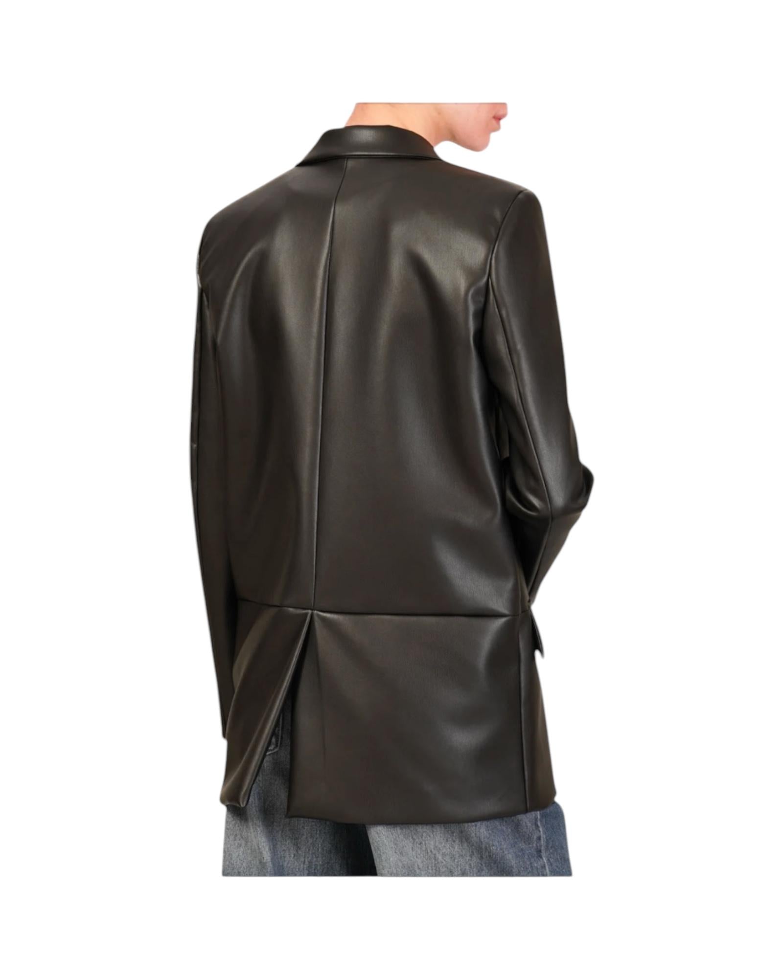 Blazer di Pelle Nero TD0250 NERO VICOLO