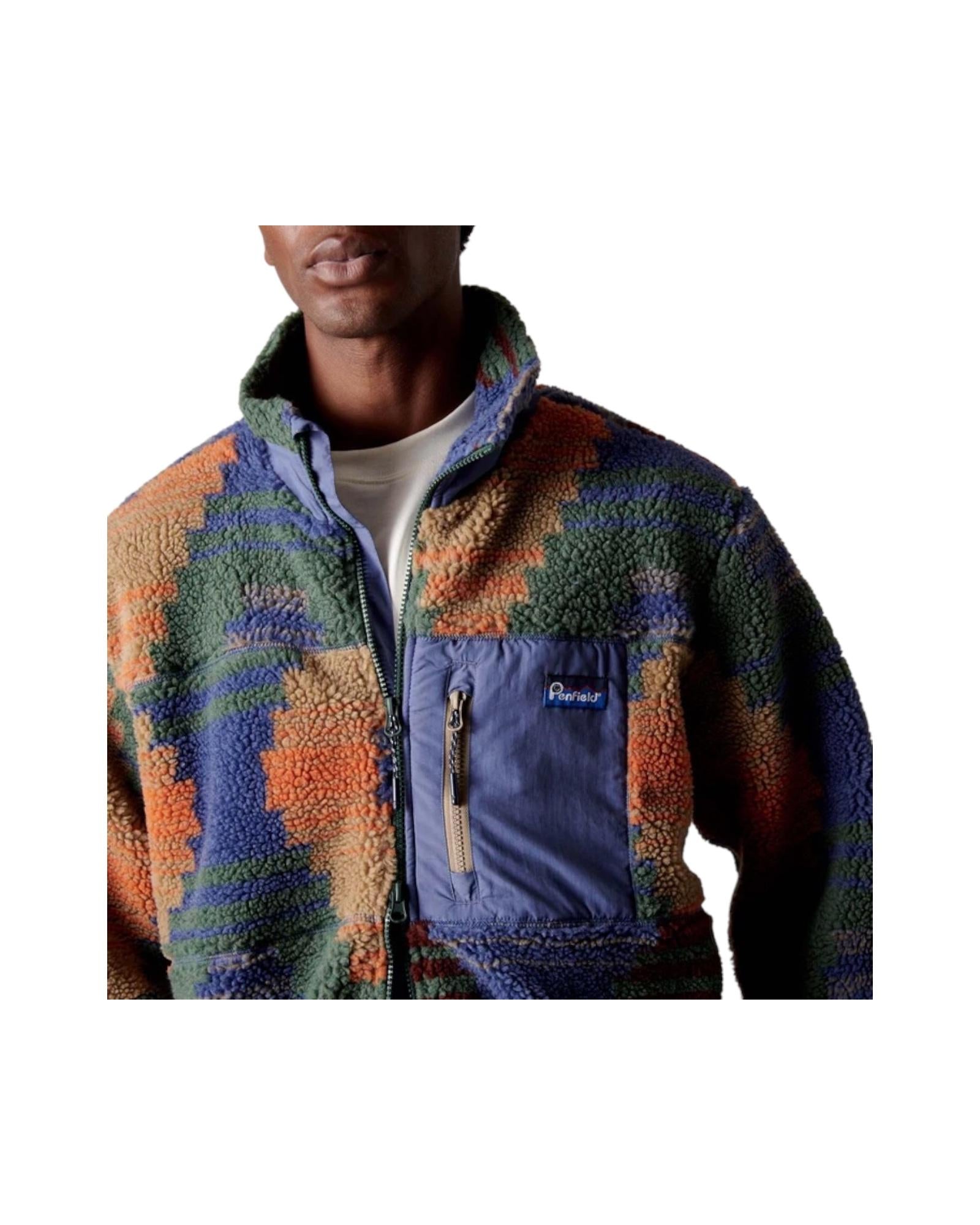 Giacca in pile Rum raisin PFD0661 LEAD GRAY PEnfield 