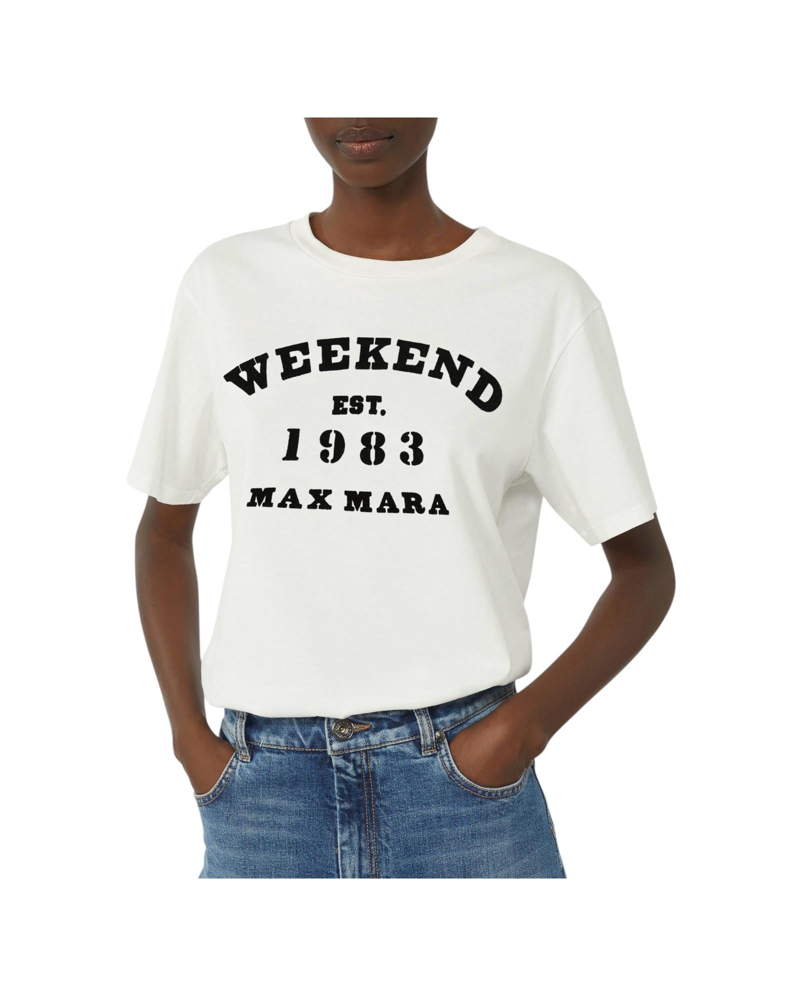 T-shirt in cotone con stampa grafica TENUE 006 MAX MARA WEEKEND 