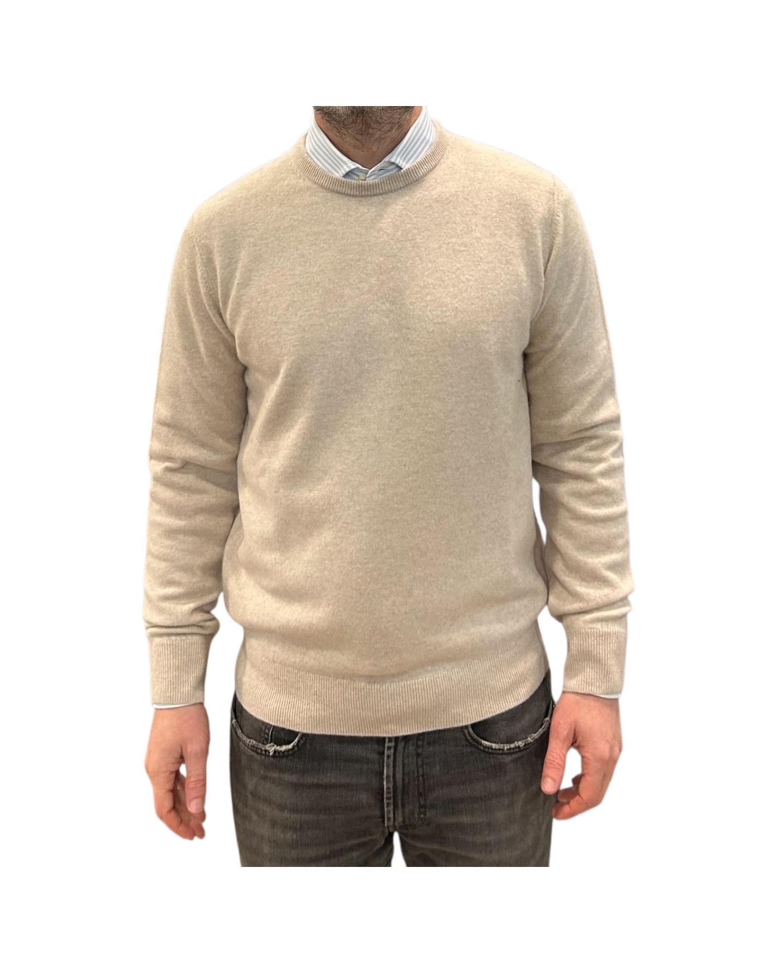 Maglione in cashmere Sabbia 87100 117 CAVALIERI MILANO 