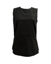 Black poplin top.