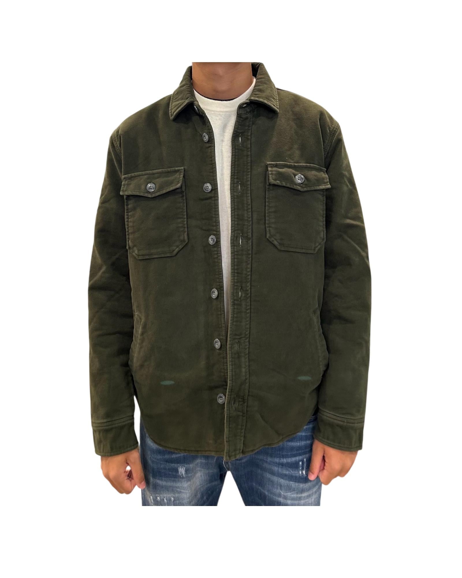 Overshirt in fustagno Green W5013 GREEN BL'KER 