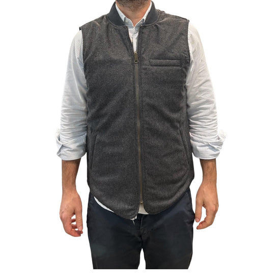Gilet in lana reversibile Grey W5020 GREY BL'KER 