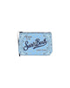 Pochette Aline con stampa bandana celeste