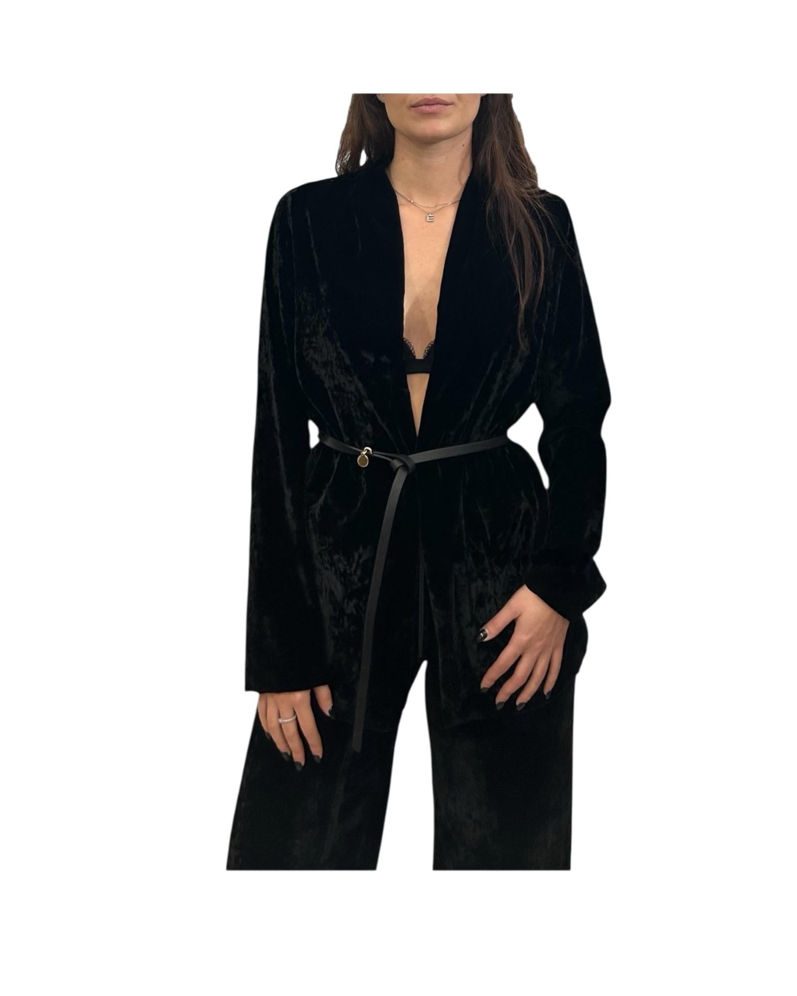 Giacca destrutturata senza bottoni Nero RXE TG6172 NERO OTTOD'AME