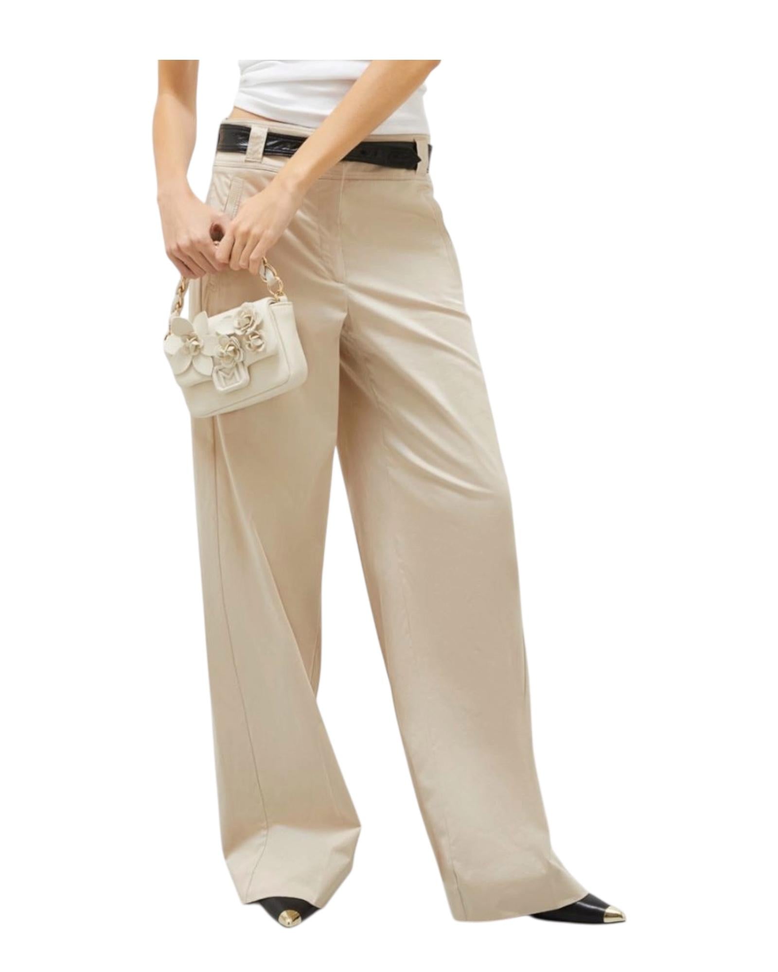 Pantalone Soraia in raso stretch sabbia SORAIA 002 MARELLA