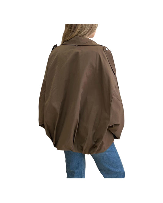 Giacca Over con riprese Marrone V02V0307 MARRONE PHILIA LOFT 