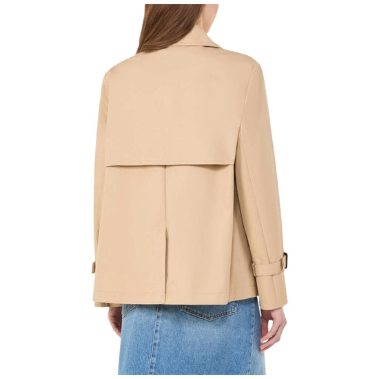 Trench Crop in gabardina antigoccia Beige BIGLIA 003 MAX MARA WEEKEND 