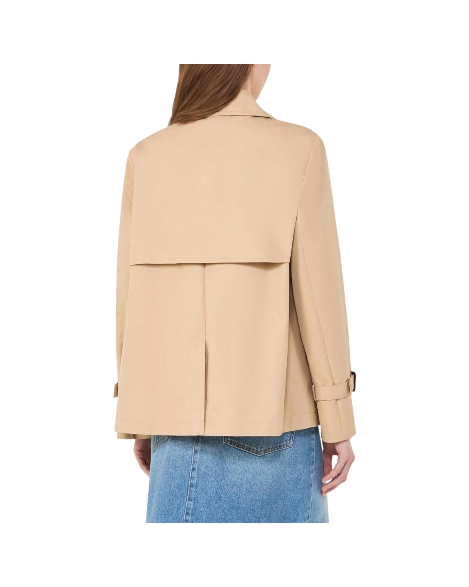 Trench Crop in gabardina antigoccia Beige BIGLIA 003 MAX MARA WEEKEND