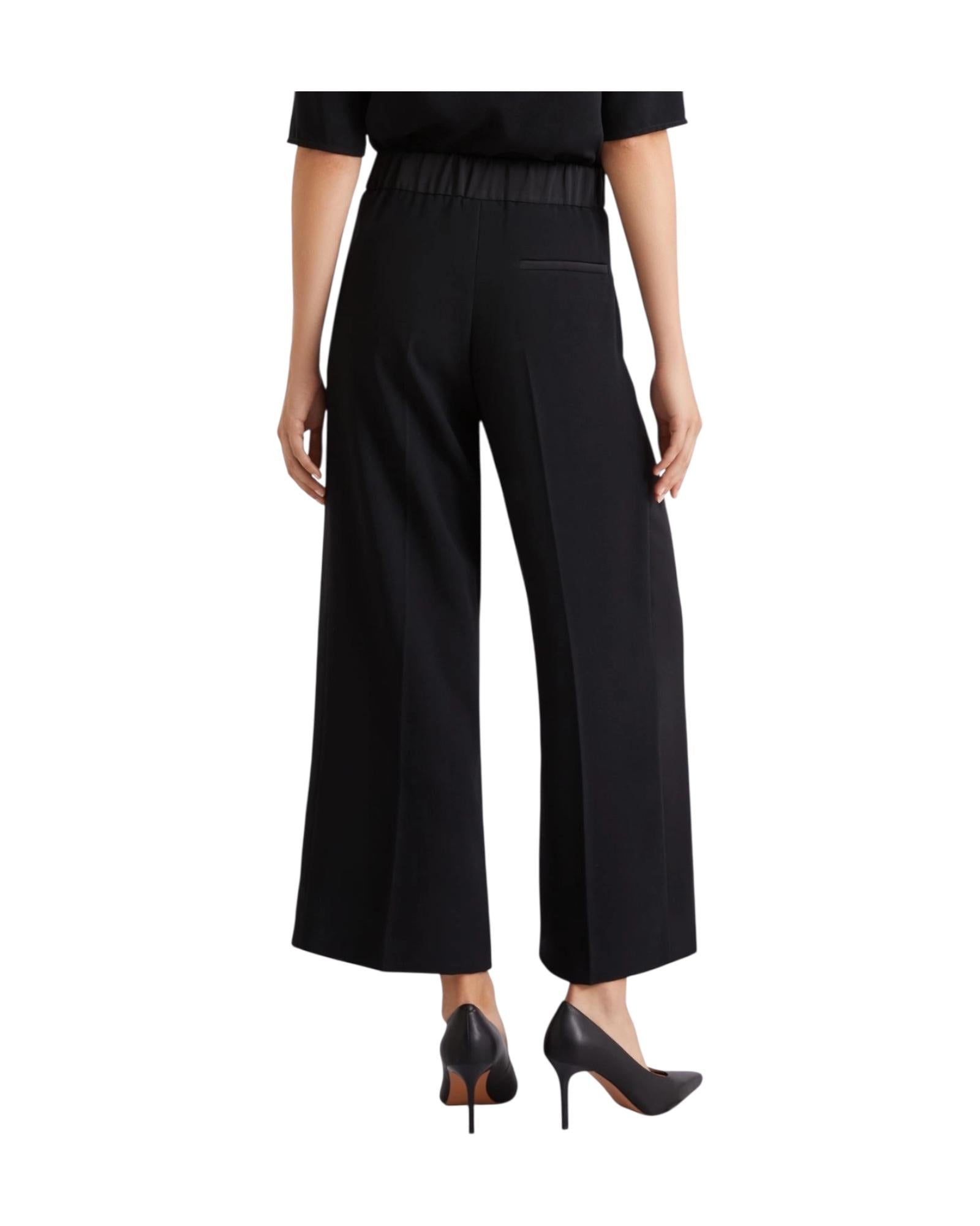 Pantalone in envers satin Nero GRACE 002 MARELLA 
