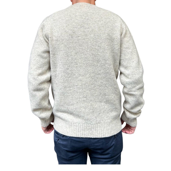 Maglione girocollo in lana Beige W9001 BEIGE BL'KER 