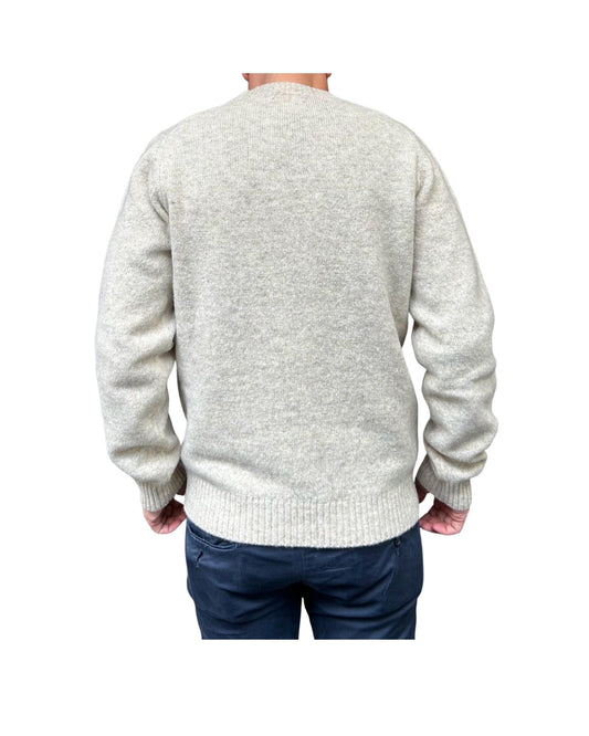 Maglione girocollo in lana Beige W9001 BEIGE BL'KER 